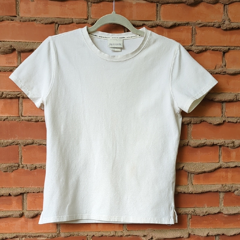 Pierre Cardin White Stretch T-Shirt